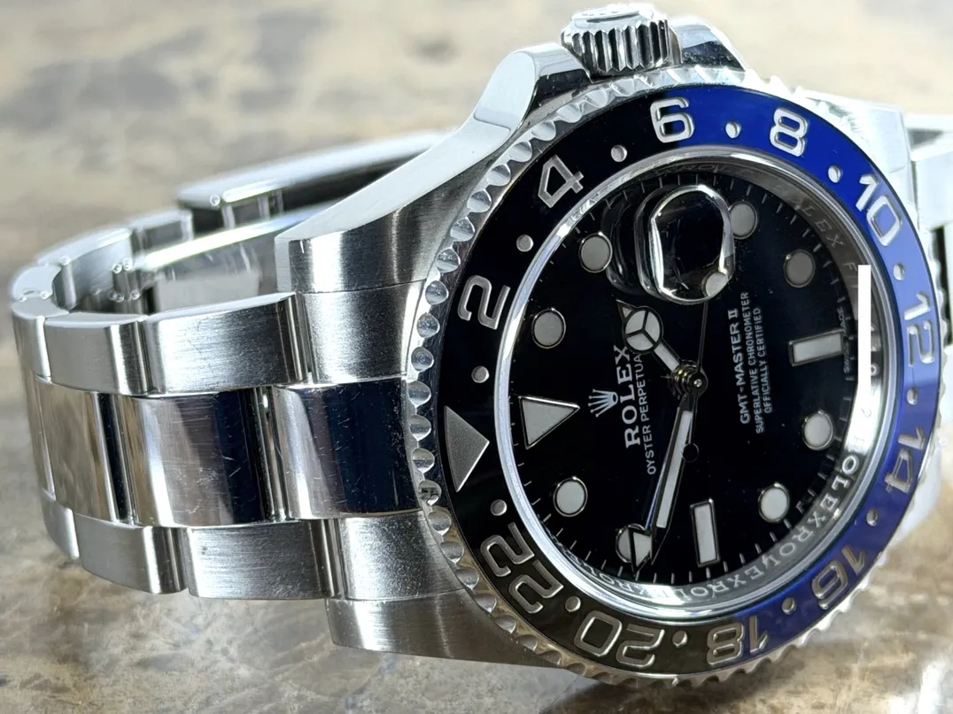 Rolex GMT Master 2 Black Blue 40mm Automatic BATMAN with Box Papers white tag Warranty Card 116710BLNR