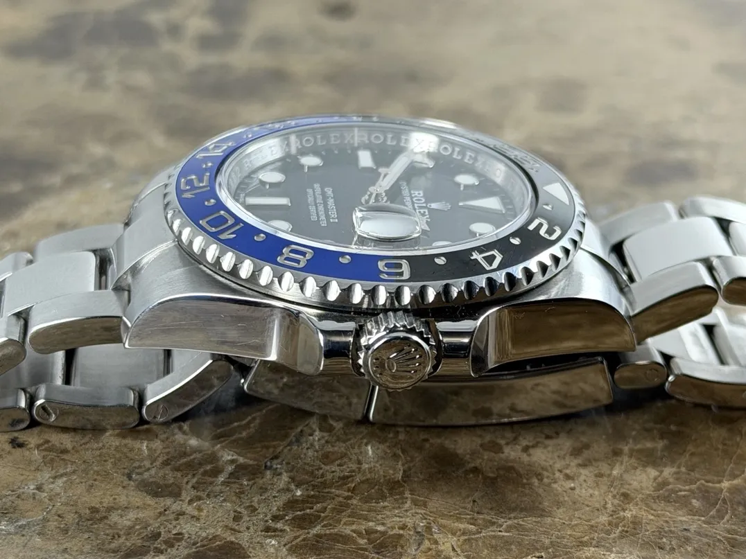 Rolex GMT Master 2 Black Blue 40mm Automatic BATMAN with Box Papers white tag Warranty Card 116710BLNR