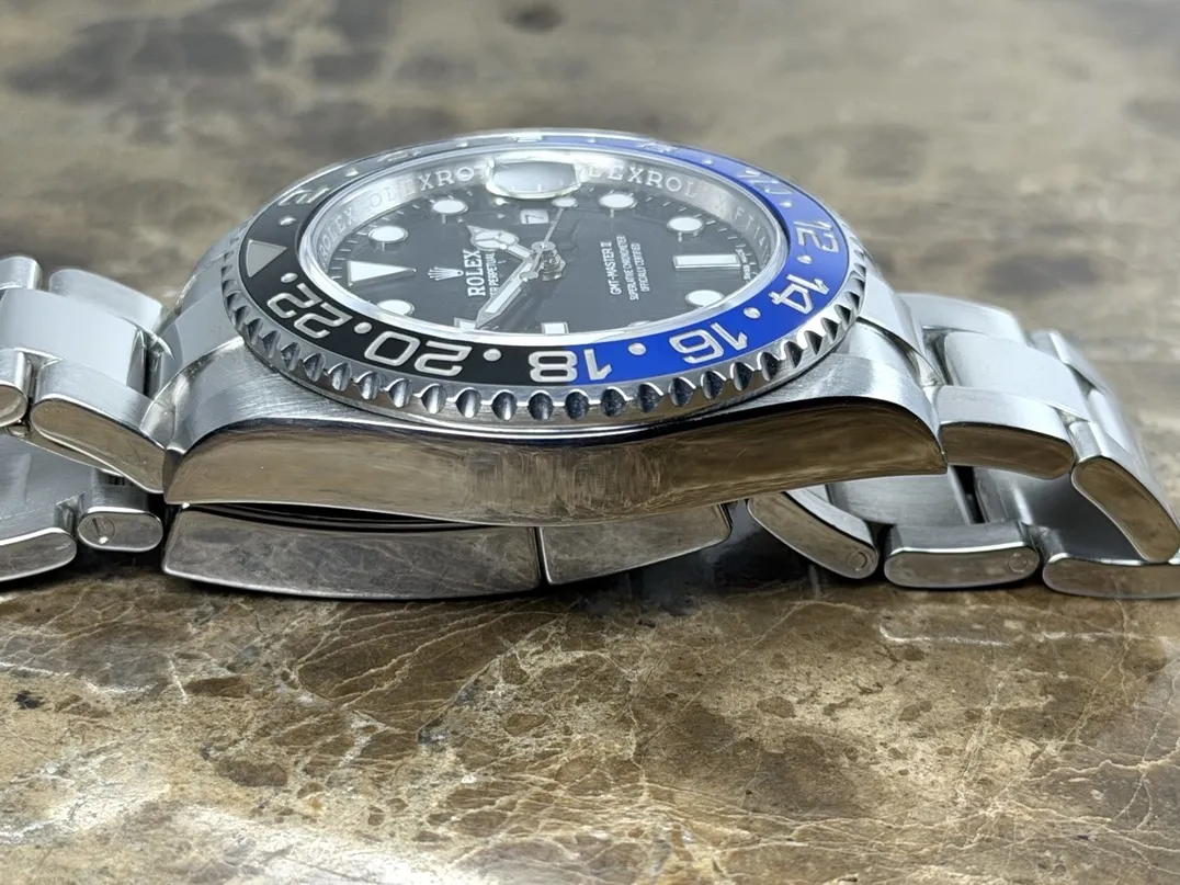 Rolex GMT Master 2 Black Blue 40mm Automatic BATMAN with Box Papers white tag Warranty Card 116710BLNR