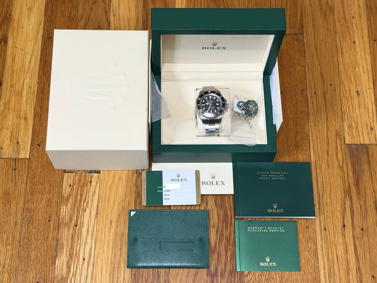 Rolex DeepSea Sea-Dweller Ceramic with Black Dial 44mm Box Papers 116660