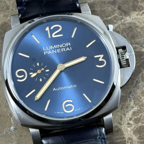 Panerai Luminor Due 3 Days 45mm Titanium Automatic PAM00729 Blue Dial Box Papers MINT Pam 729