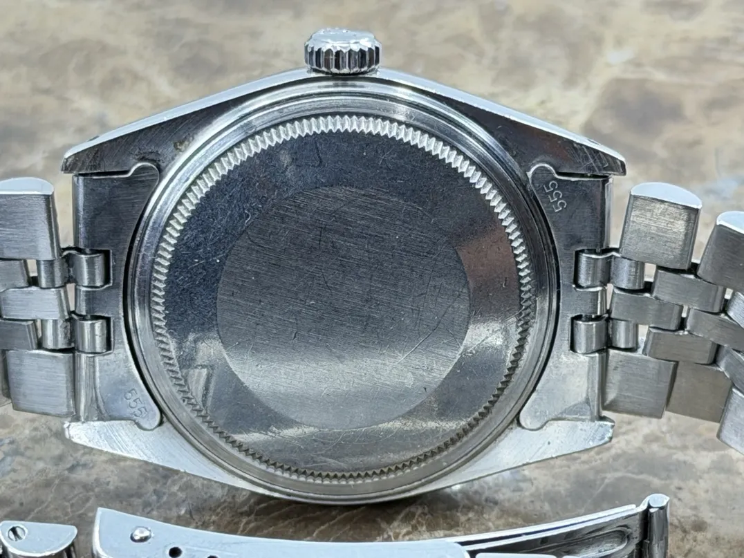 Rolex Oyster Perpetual Datejust 36 Automatic with Silver Dial White Gold Fluted Bezel Jubliee Bracelet model 16014