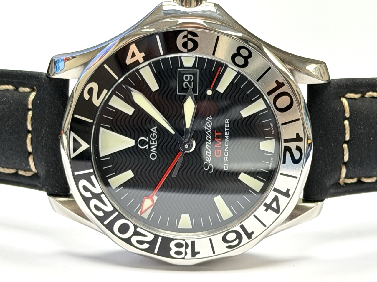 Omega Seamaster 300m GMT 50th Anniversary 41mm Automatic Black Wave Dial 2234.50