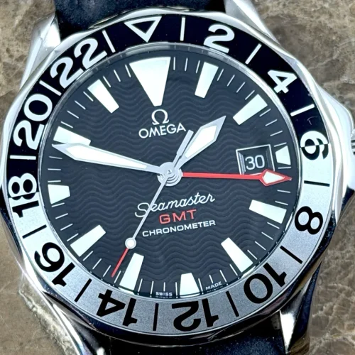 Omega Seamaster 300m GMT 50th Anniversary 41mm Automatic Black Wave Dial 2234.50