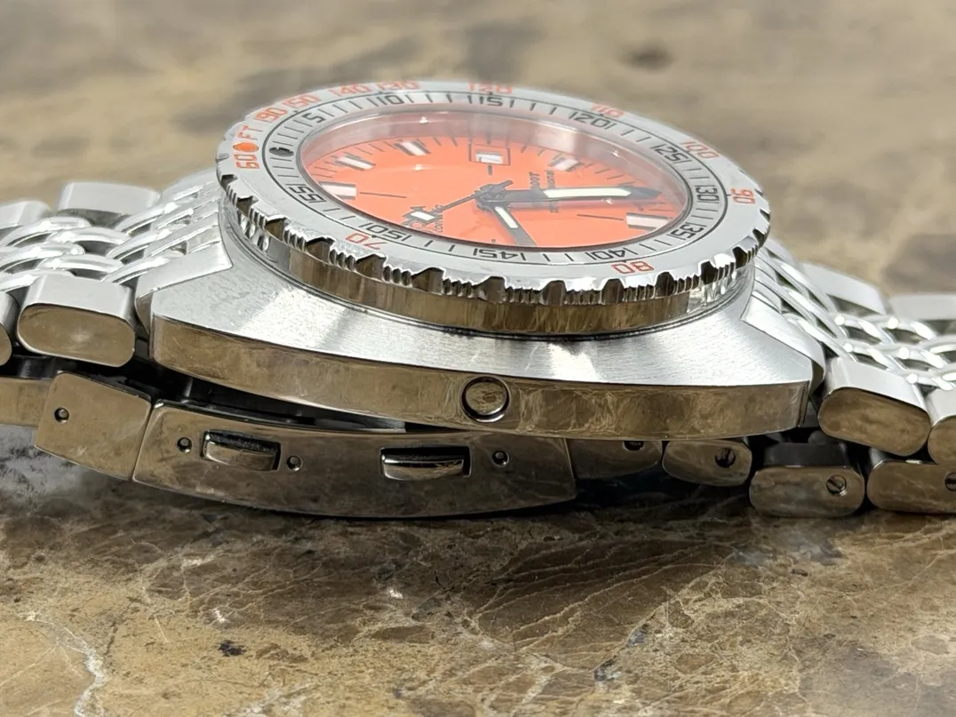 DOXA Sub 300T Professional 42.5mm Orange Dial Dive Watch Rotating Bezel on Bracelet Box / Papers / Card 840.10.351.10