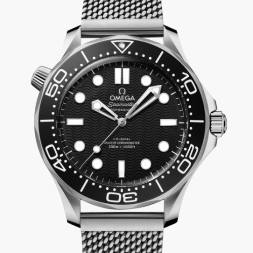 Omega Seamaster Diver 300M Automatic 42mm Black Mesh Bracelet Box Papers Cards 210.30.42.20.01.010 Year 2026 Never Worn