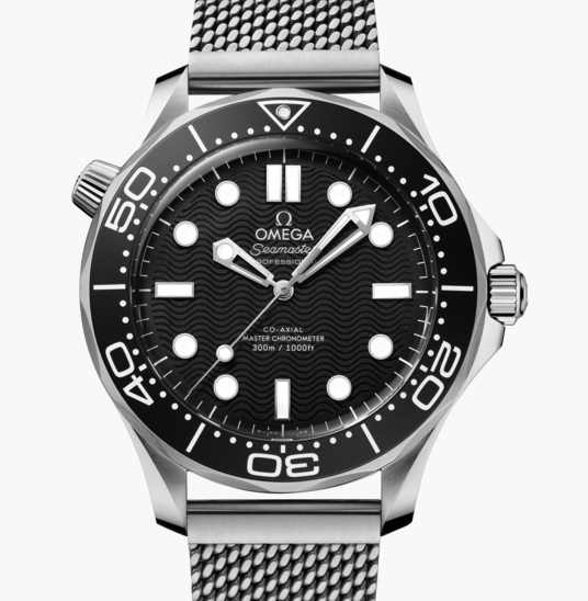 Omega Seamaster Diver 300M Automatic 42mm Black Mesh Bracelet Box Papers Cards 210.30.42.20.01.010 Year 2026 Never Worn